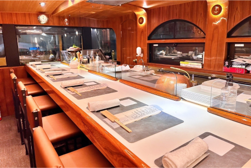 アールデルークの鉄板焼き付きカウンター